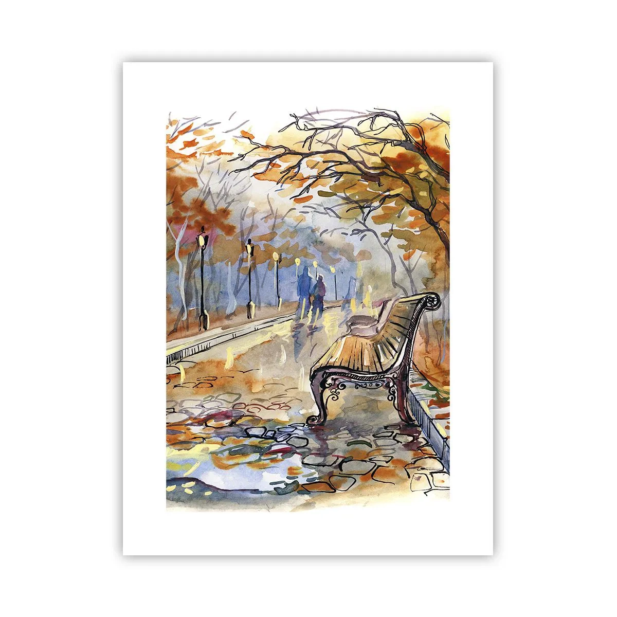 Plagát - Spoločne putovať jeseňou - 30x40 cm