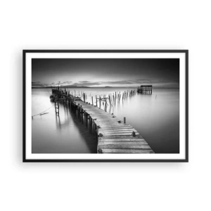 Plagát v čiernom ráme - Pokoj zabudnutého brehu - 91x61 cm