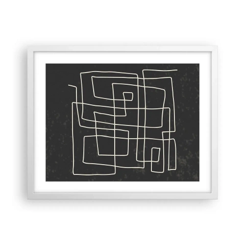 Plagát v bielom ráme - Nie je to tak jednoduché - 50x40 cm