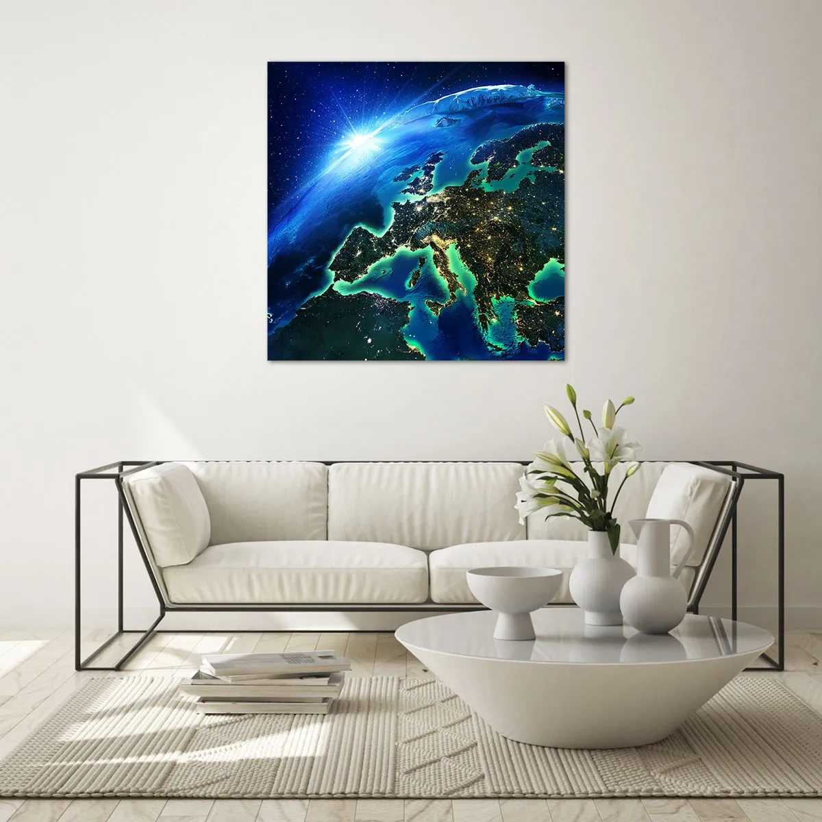Obraz na skle - Iskrivá Európa - 70x70 cm