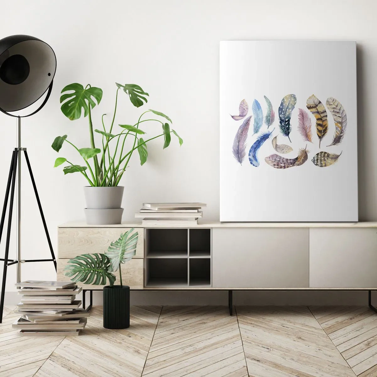 Obraz na plátne - Ľahké, strakaté a viacfarebné - 70x100 cm