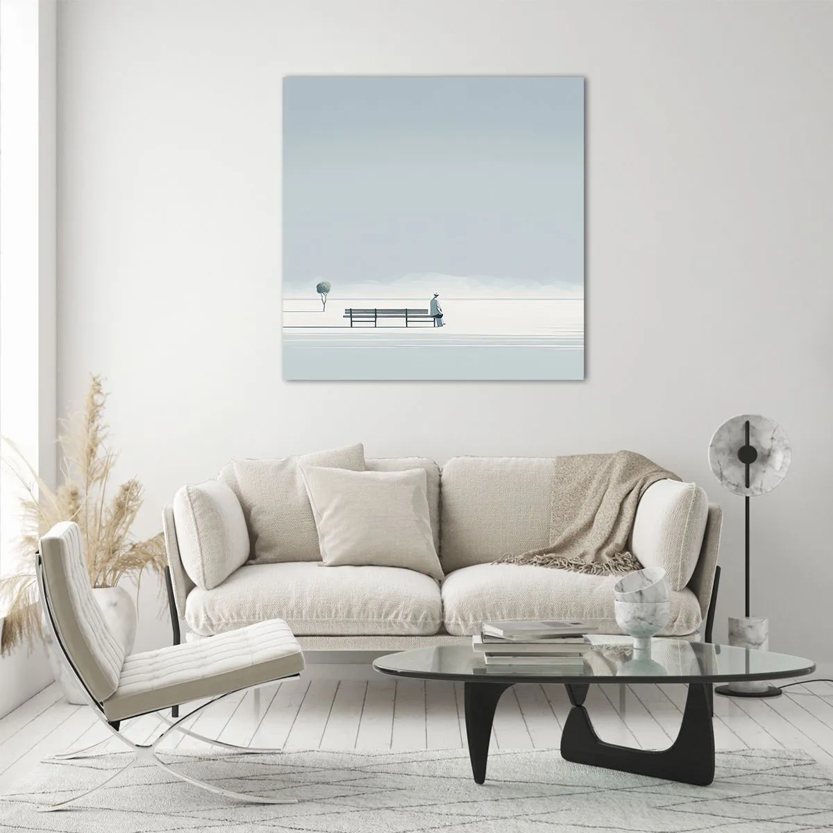 Obraz na skle - Áno, čakám. - 60x60 cm