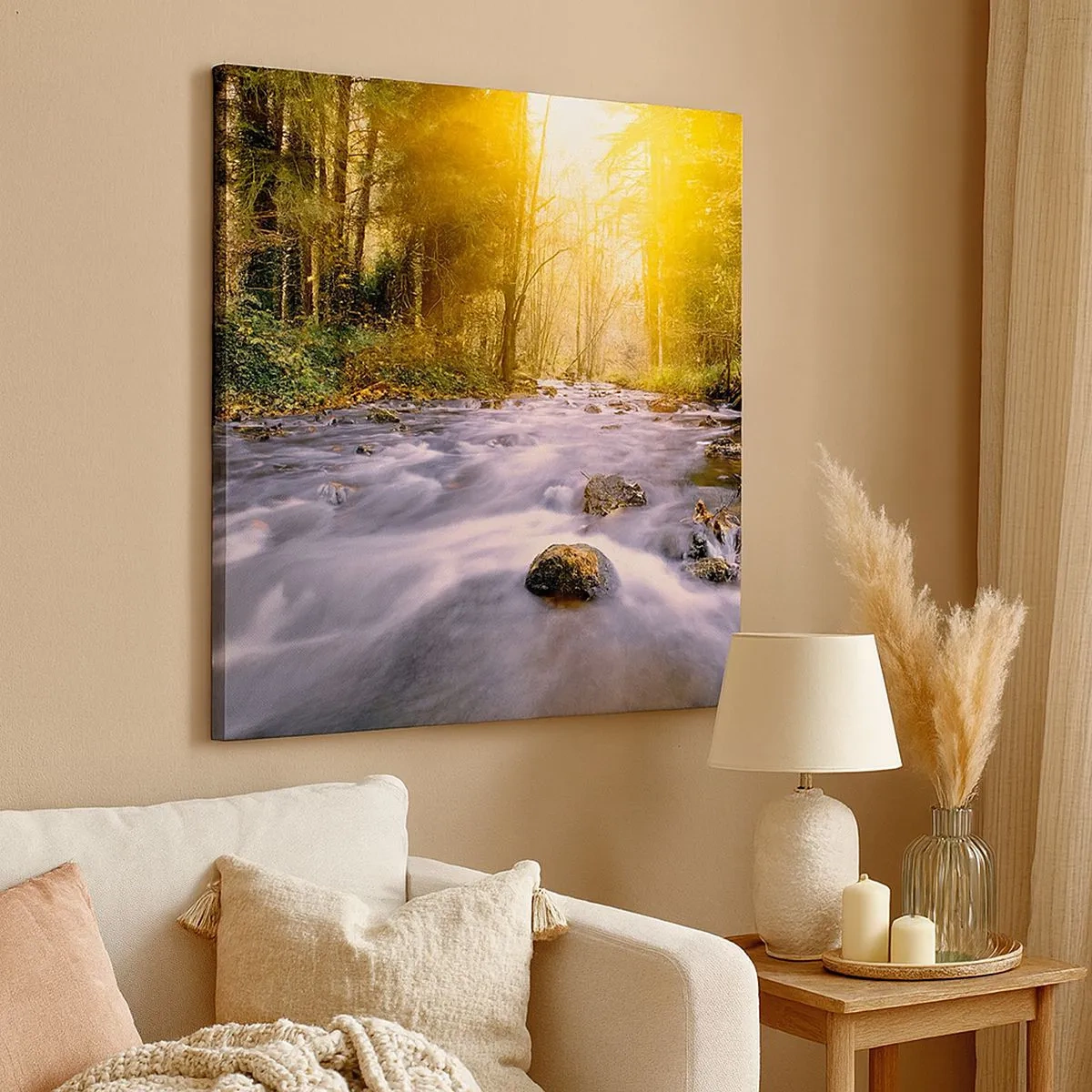 Obraz na plátne - Malachit v strieborno-zlatej podobe - 30x30 cm