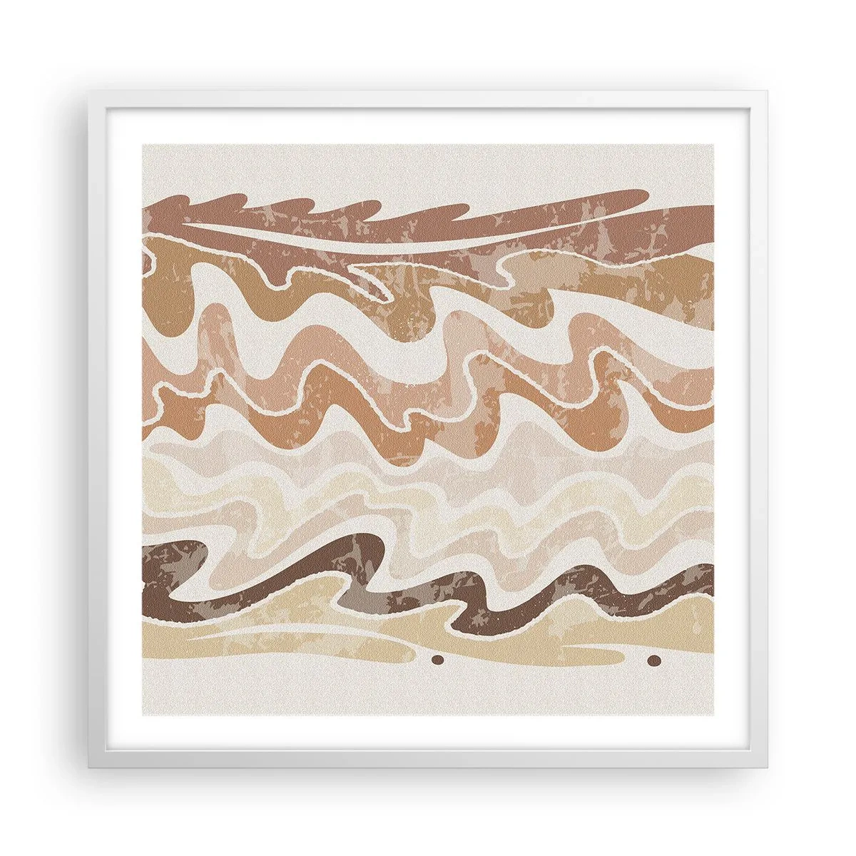 Plagát v bielom ráme - Dobrá energia – dobré emócie - 60x60 cm