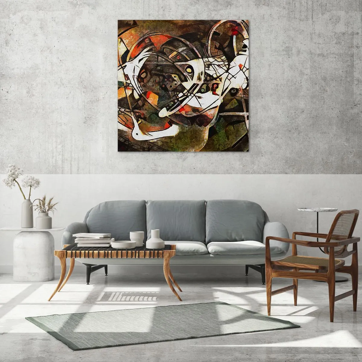 Obraz na skle - Počuješ pohyb? - 70x70 cm