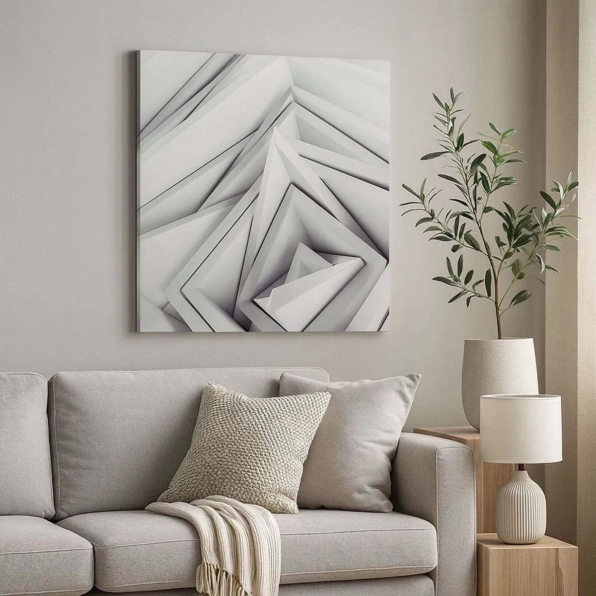 Obraz na plátne - Symfónia ostrých uhlov - 30x30 cm