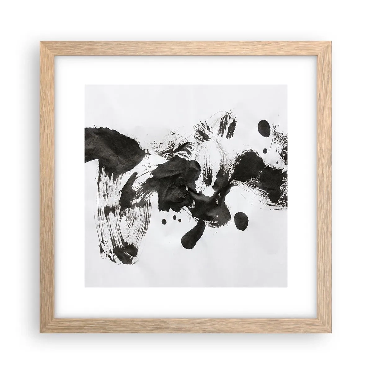 Plagát v ráme zo svetlého duba - Metóda v šialenstve? - 30x30 cm