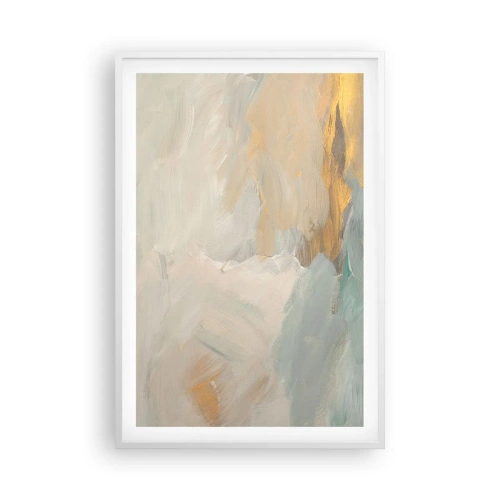Plagát v bielom ráme - Abstrakcia – krajina nehy - 61x91 cm
