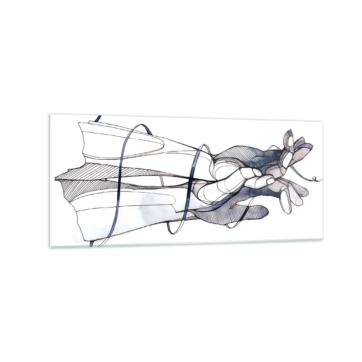 Obraz na skle - Štúdia o dotyku - 120x50 cm