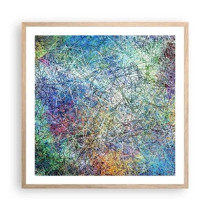 Plagát v ráme zo svetlého duba - To nie je tak jednoduché - 60x60 cm