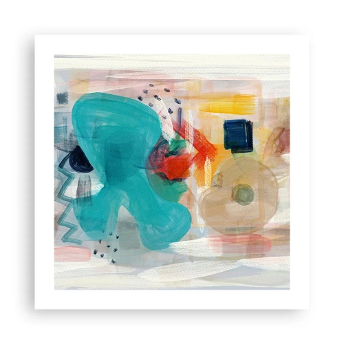 Plagát - Farebná hra - 50x50 cm