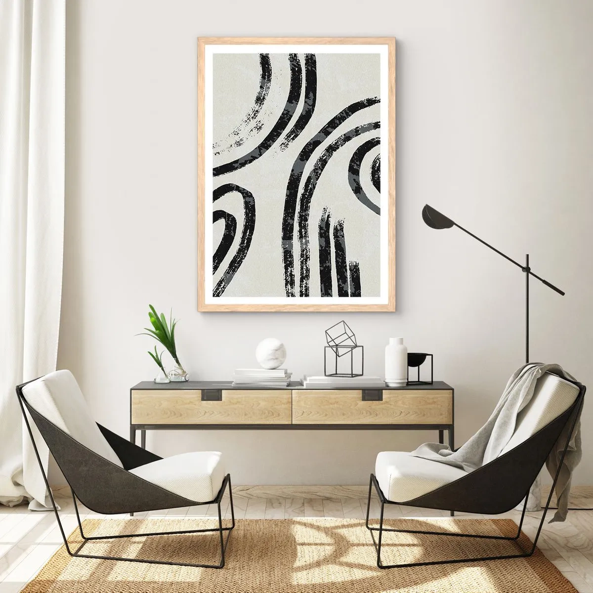 Plagát v ráme zo svetlého duba - Napoly zastavený - 61x91 cm