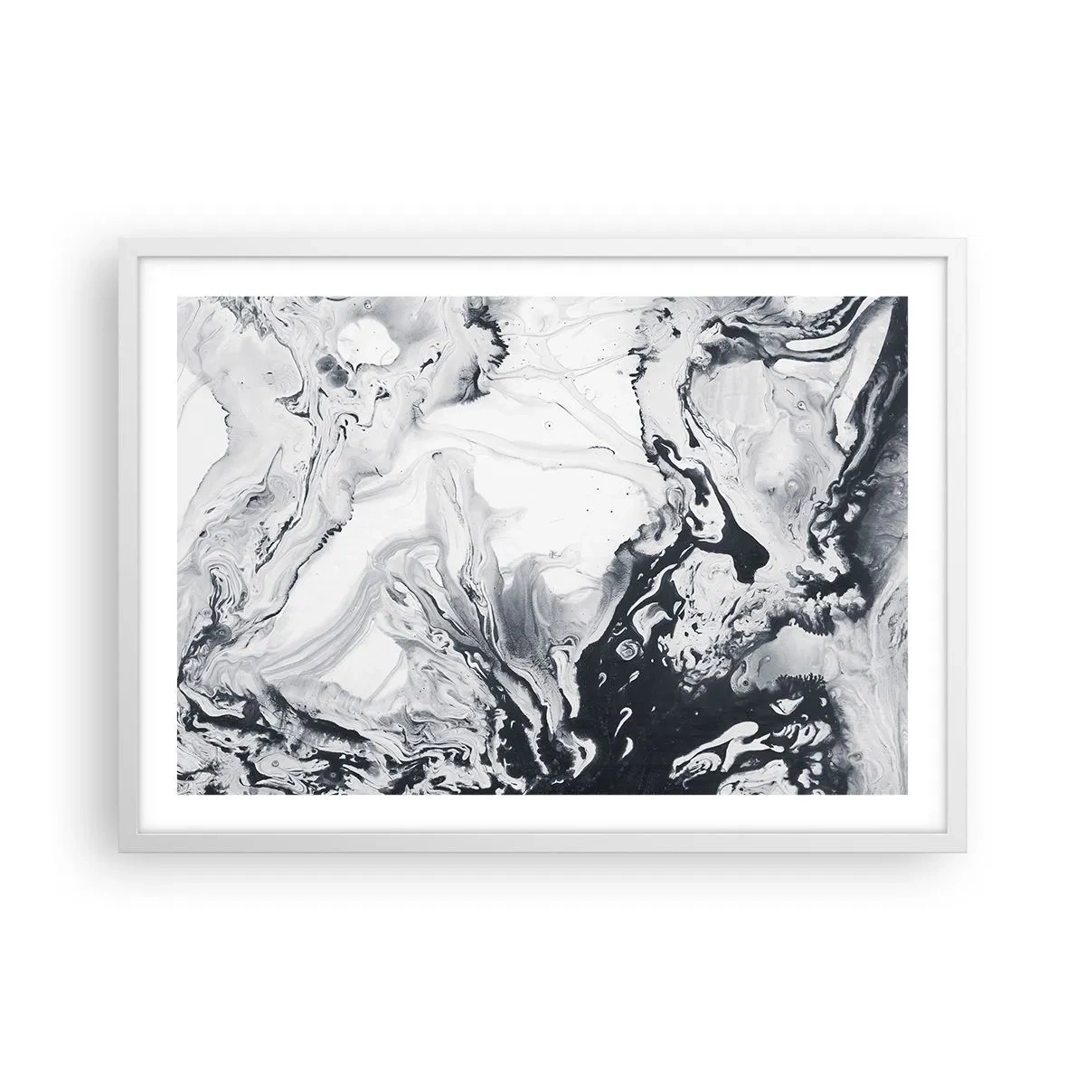 Plagát v bielom ráme - Zemské vnútro - 70x50 cm