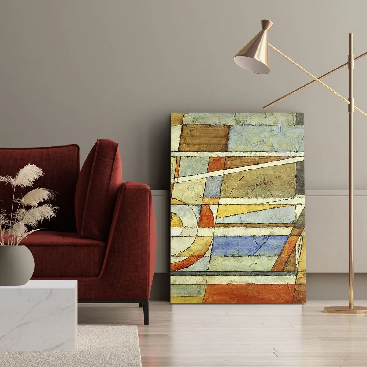 Obraz na plátne - Kubizmus na stavbe - 50x70 cm