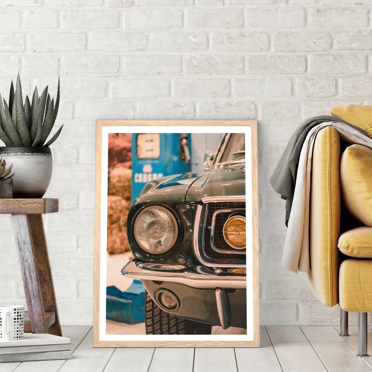 Plagát v ráme zo svetlého duba - Stretnutie s legendou - 61x91 cm