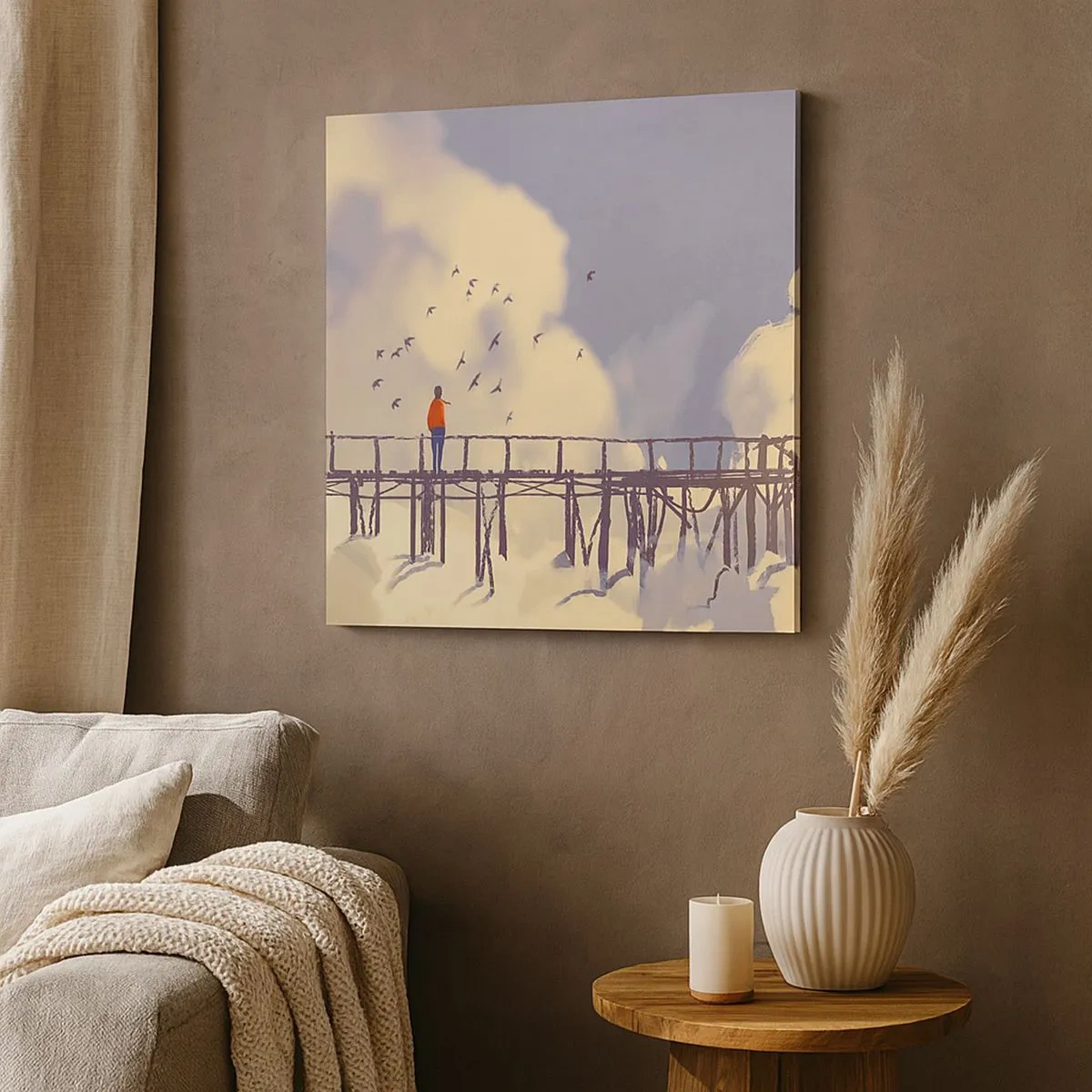 Obraz na plátne - Modrý stesk - 30x30 cm