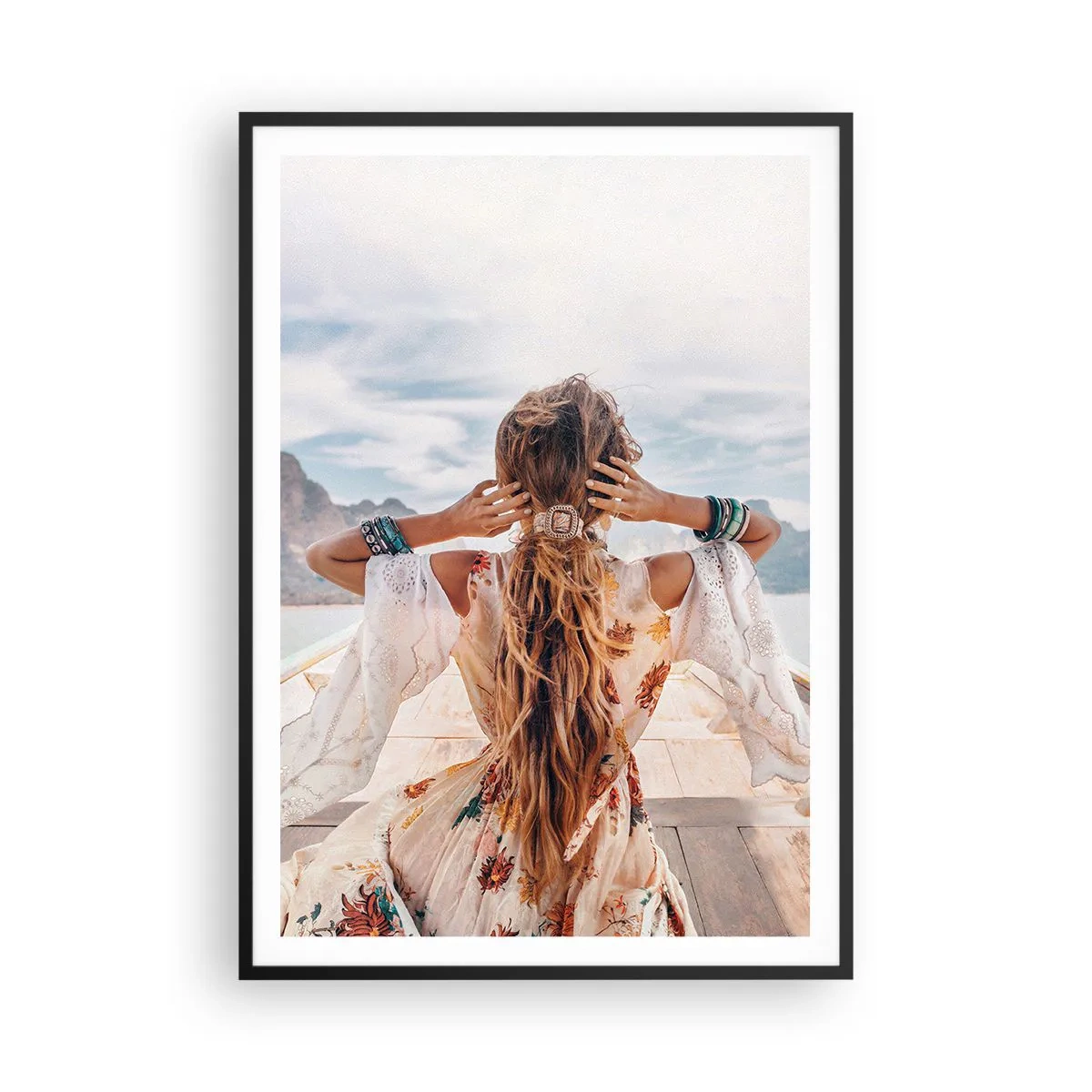 Plagát v čiernom ráme - Na ceste ku šťastiu - 70x100 cm