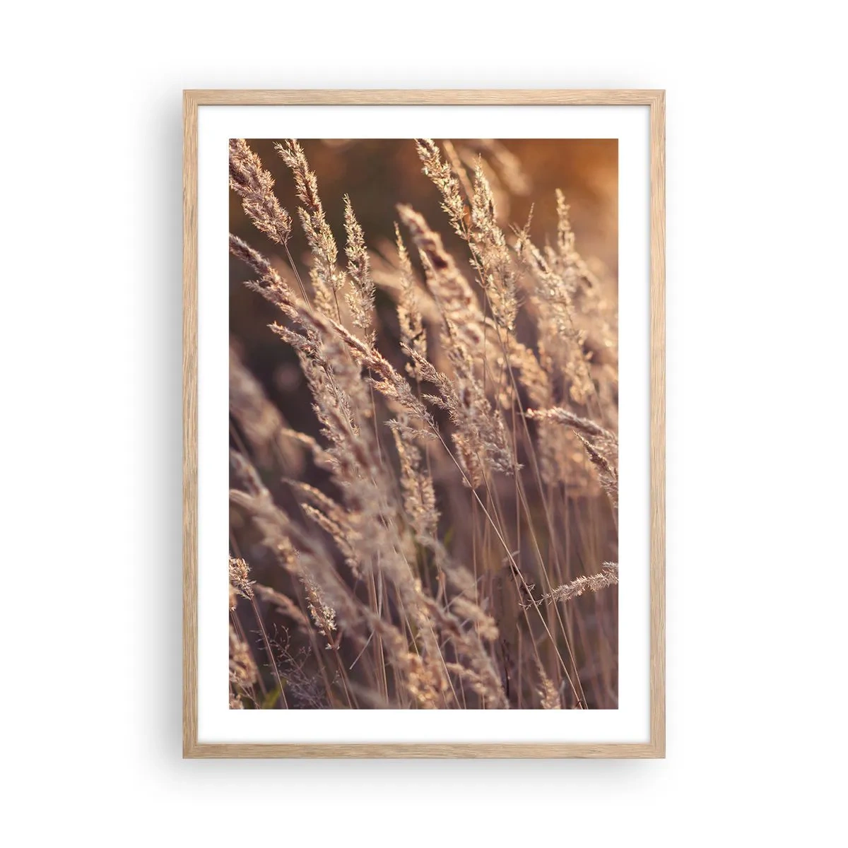 Plagát v ráme zo svetlého duba - Pripravení privítať jeseň - 50x70 cm