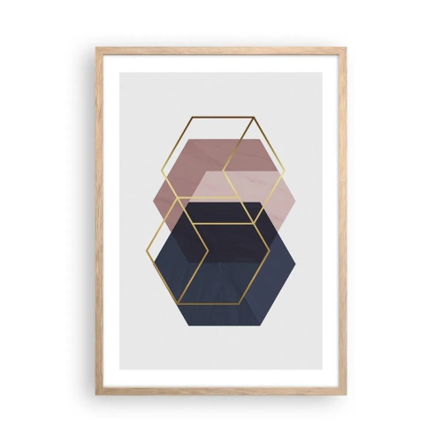 Plagát v ráme zo svetlého duba - Sila jednoduchosti - 50x70 cm