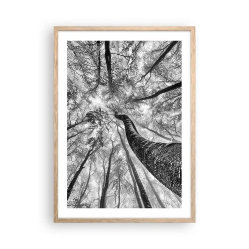 Plagát v ráme zo svetlého duba - Závod ku svetlu - 50x70 cm