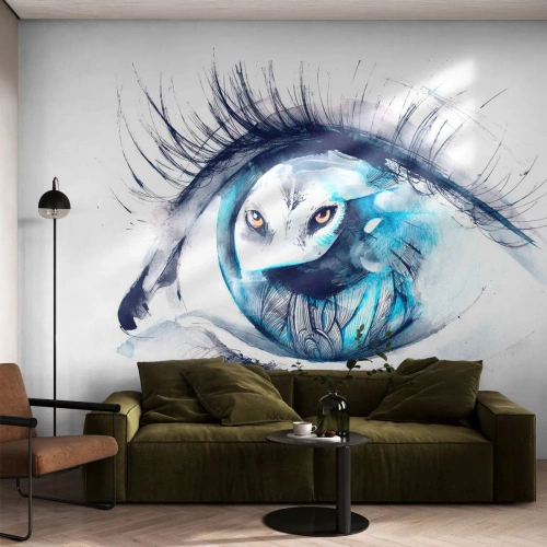 Fototapeta Premium Canvas - Z očí do očí s divočinou - Abstrakcia, Oko, Sova - 450x315 cm