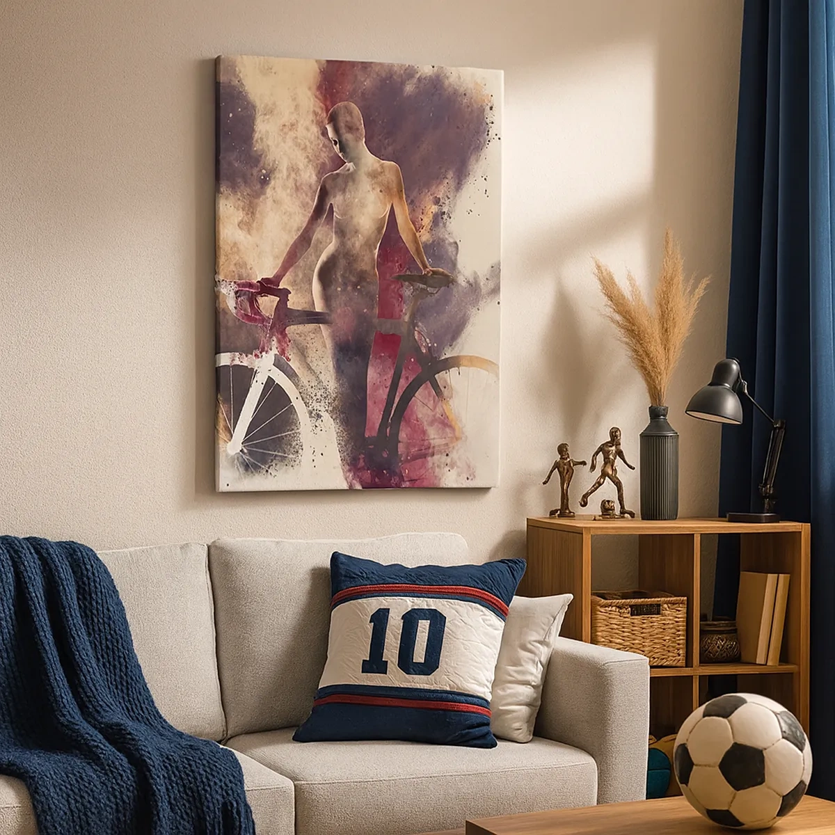Obraz na plátne - Cyklistická duša v mramorových tvaroch - 50x70 cm