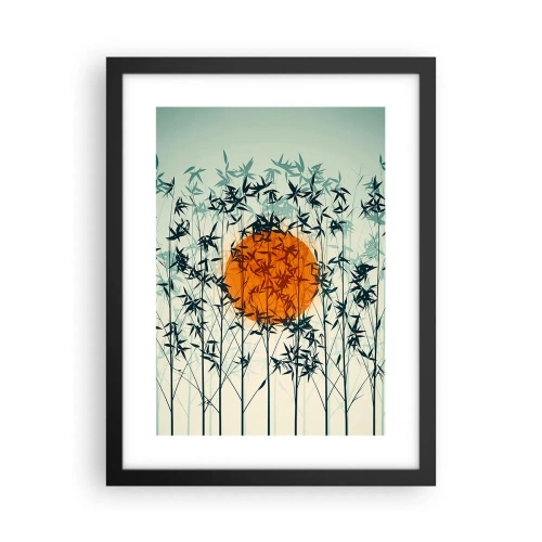 Plagát v čiernom ráme - Japonské slnko - 30x40 cm