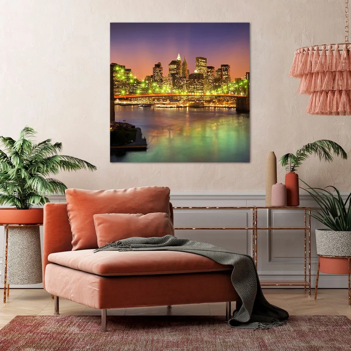 Obraz na plátne - Tu svetlo nikdy nezhasne - 70x70 cm