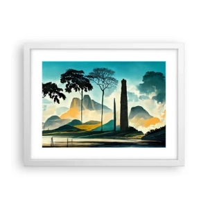 Plagát v bielom ráme - Vyššie a vyššie - 40x30 cm