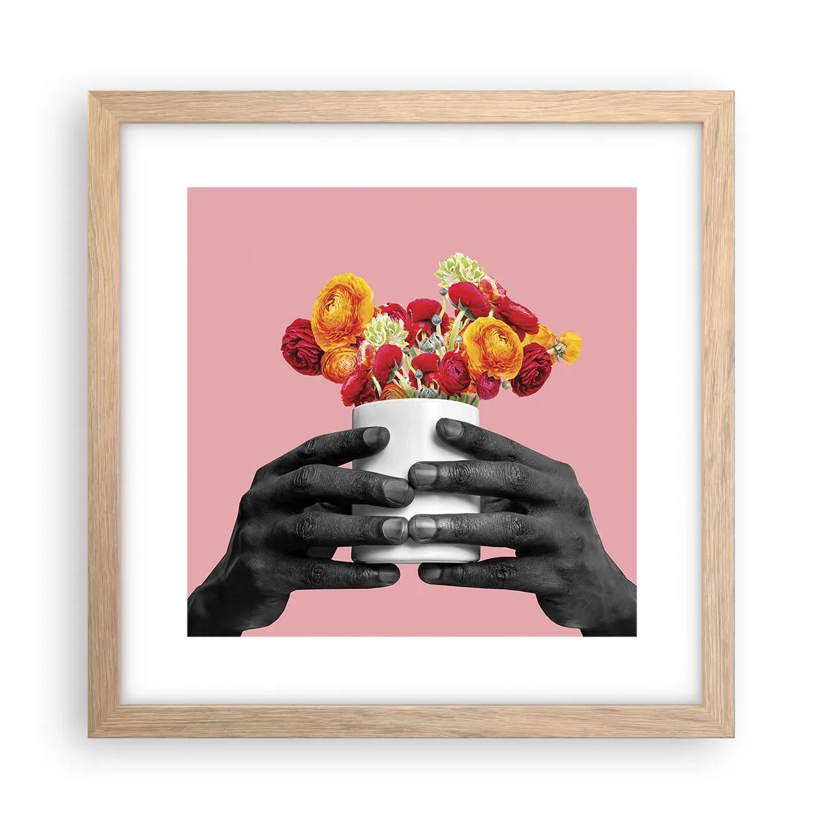 Plagát v ráme zo svetlého duba - Apoteóza života - 30x30 cm