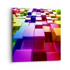 Obraz na plátne - Op-artové spoločne v tíme - 40x40 cm