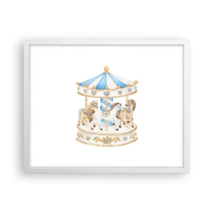 Plagát v bielom ráme - Sladké detstvo - 50x40 cm