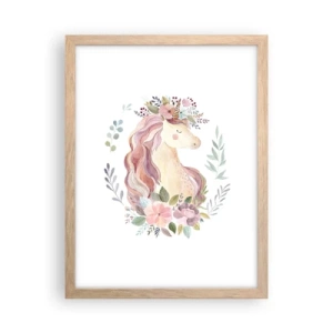 Plagát v ráme zo svetlého duba - Pozvánka do ríše rozprávok - 30x40 cm