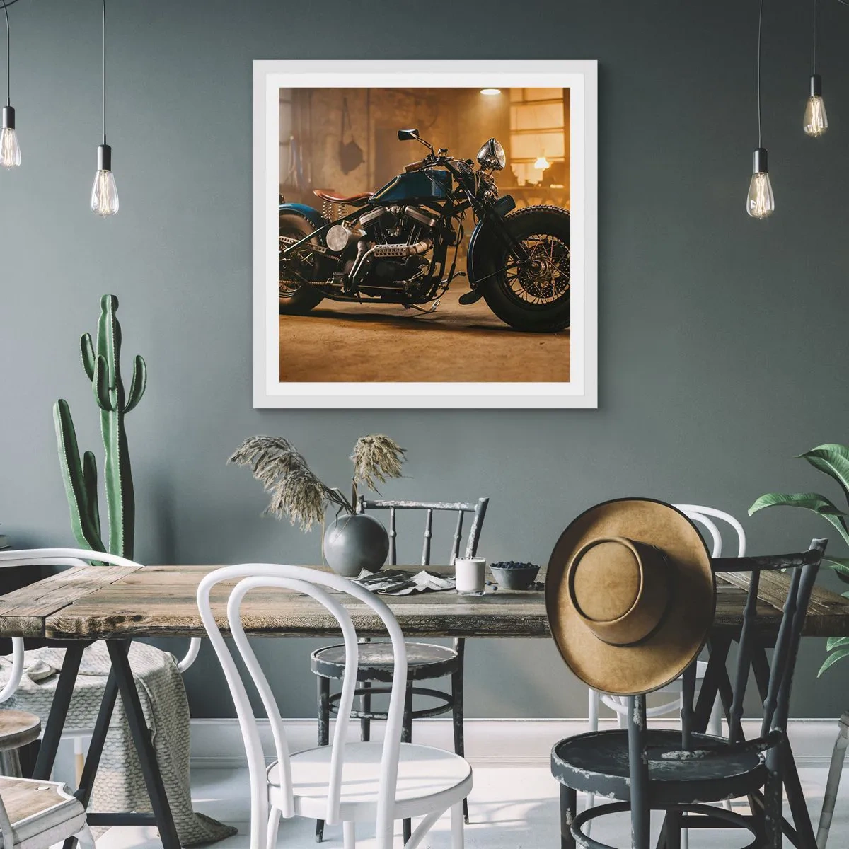 Plagát v bielom ráme - Môžem všetko - 30x30 cm