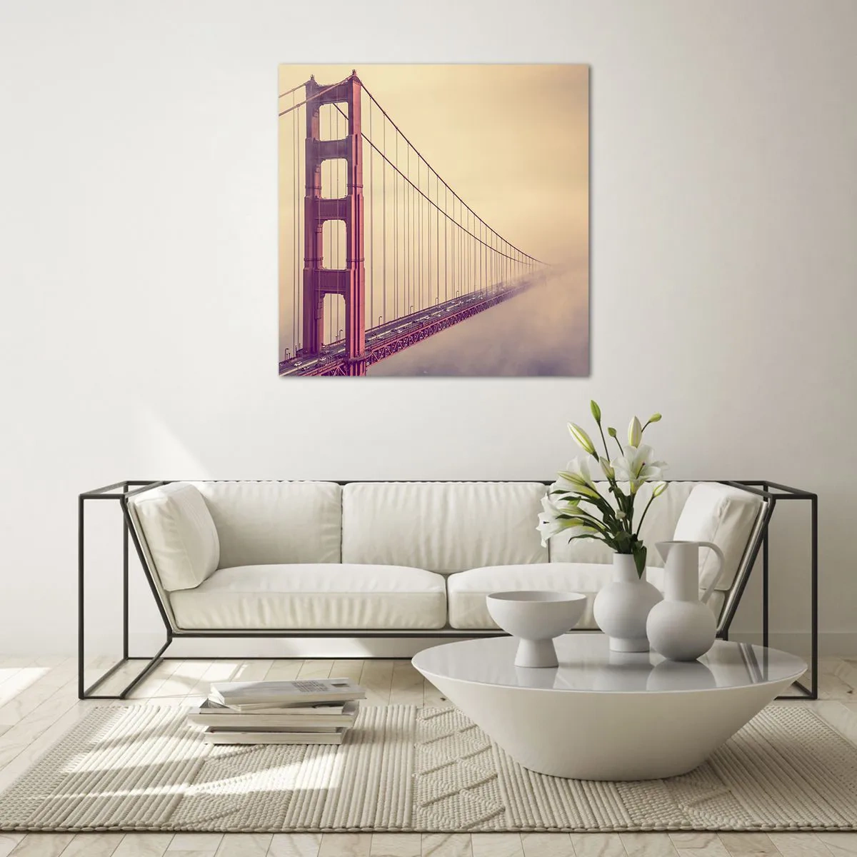 Obraz na skle - Medzi nebom a zemou - 50x50 cm