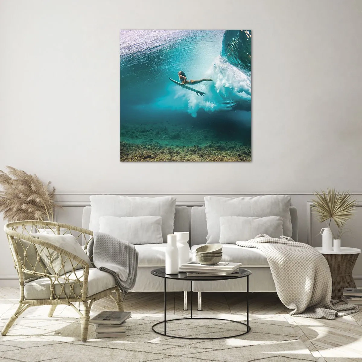 Obraz na skle - Podmorský svet - 30x30 cm