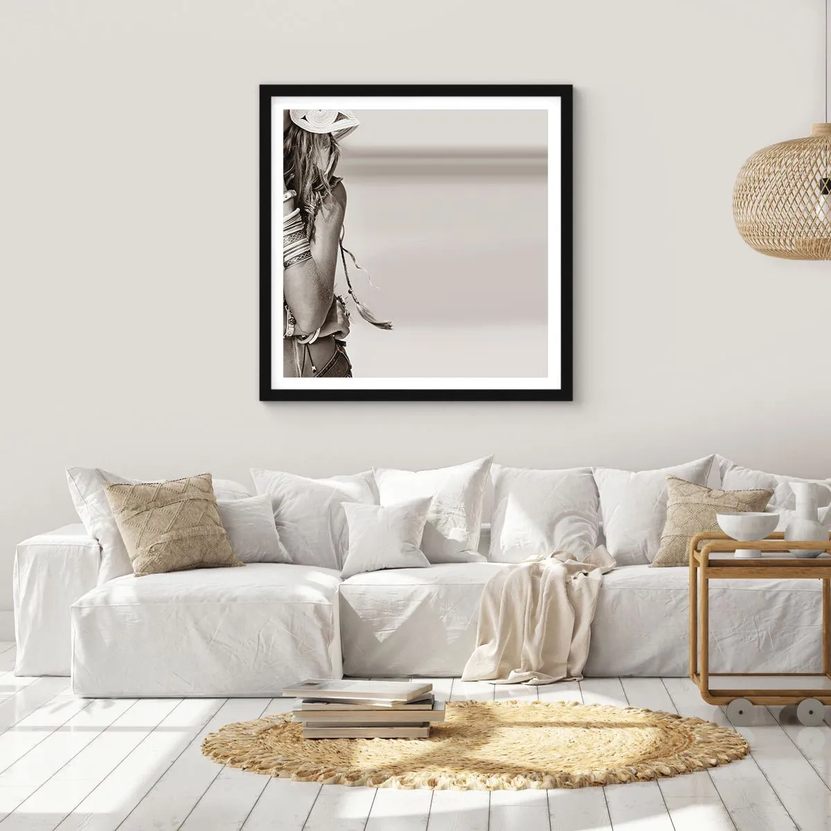 Plagát v čiernom ráme - Ako dievča - 50x50 cm