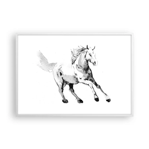 Plagát v bielom ráme - Neskrotená duša - 100x70 cm