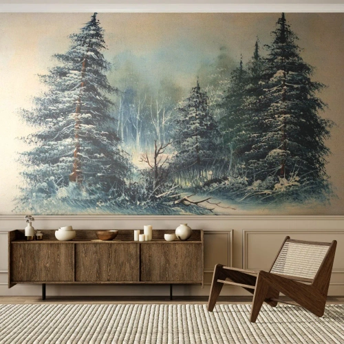 Fototapeta Premium Sand - Pripravenie na Vianoce - Krajina, les, Príroda - 300x210 cm