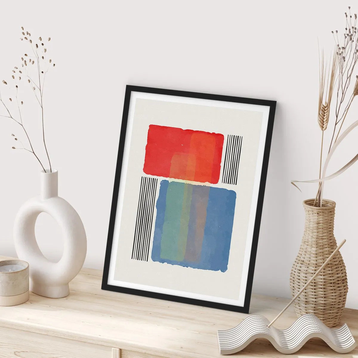 Plagát v čiernom ráme - Duch a písmeno geometrie - 70x100 cm