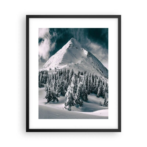 Plagát v čiernom ráme - Krajina snehu a ľadu - 40x50 cm