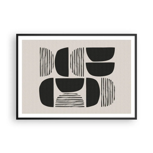 Plagát v čiernom ráme - Polovičaté sústavy - 100x70 cm