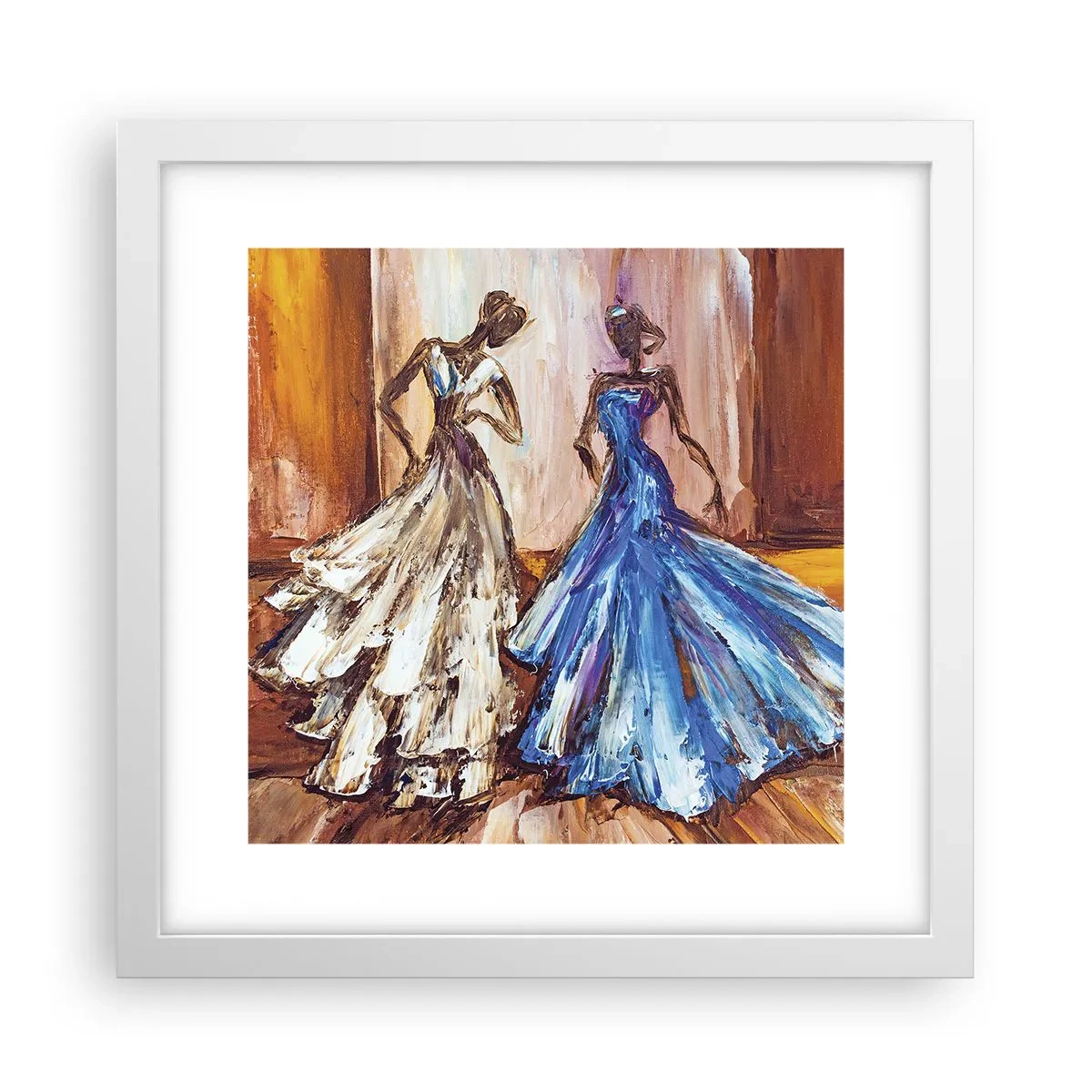 Plagát v bielom ráme - Pôvabné duo - 30x30 cm