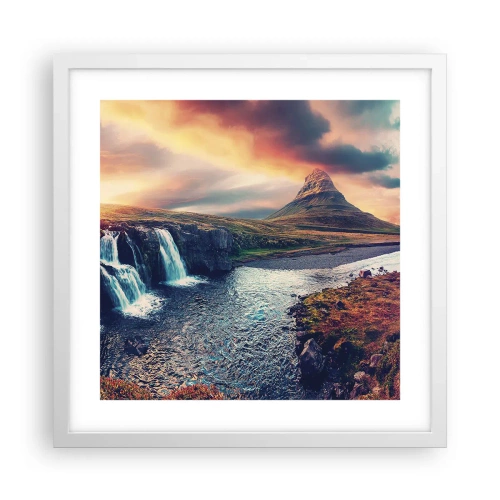 Plagát v bielom ráme - V majestáte prírody - 40x40 cm