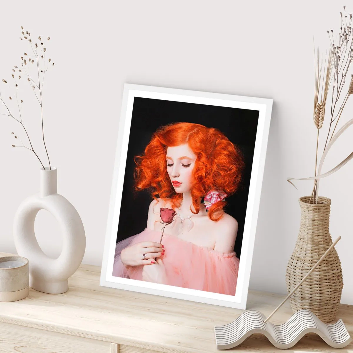 Plagát v bielom ráme - V barokovom štýle - 70x100 cm