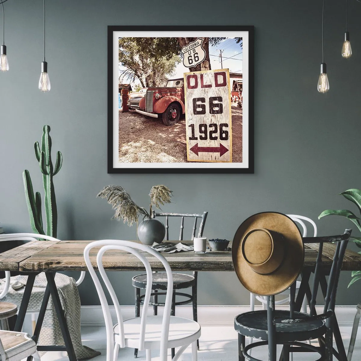 Plagát v čiernom ráme - Legenda americkej provincie - 40x40 cm