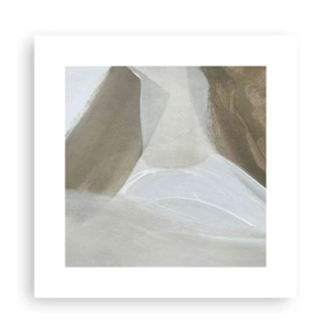 Plagát - Vlna bielej - 30x30 cm