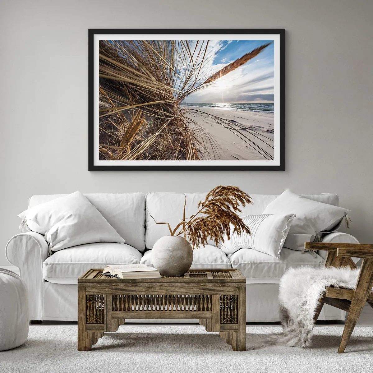 Plagát v čiernom ráme - Stretnutie živlov - 70x50 cm