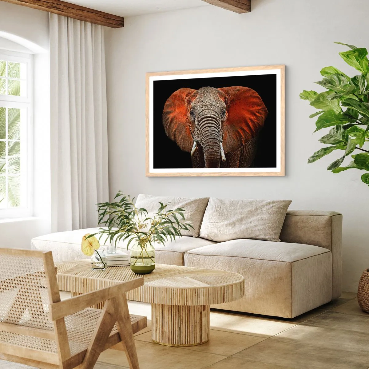 Plagát v ráme zo svetlého duba - Som divoký, a ty? - 70x50 cm