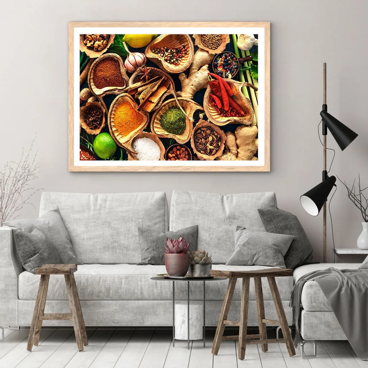 Plagát v ráme zo svetlého duba - Vezmi si, čo chceš - 40x30 cm